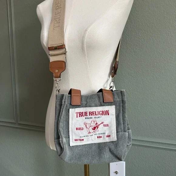 True Religion Women”s Mini Denim Crossbody Bag - Picture 2 of 9